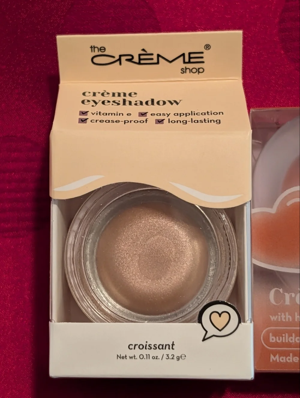 The Crème Shop Creme Blush Balm In Teddy Bear & Creme Eyeshadow In Croissant NIB